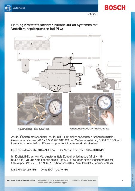 Bosch Common Rail System, Unit Injektor System (Pumpe Düse ...
