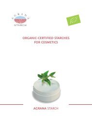 Organic-certified Starches for Cosmetics - Agrana