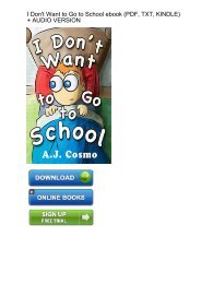 (ADVANTAGE) Download I Dont Want Go School ebook eBook PDF