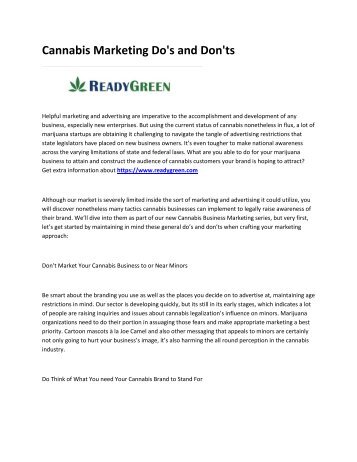 6 cannabis marketing