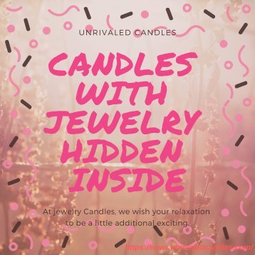 candles with jewelry hidden inside