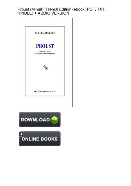 Privileged Proust Minuit French Samuel Beckett Ebook Ebook Pdf Download