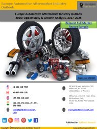 Europe Automotive Aftermarket Research Report Sample by Goldstein Research