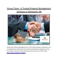 Group Three - A Trusted Property Management Company in Edmonton, AB