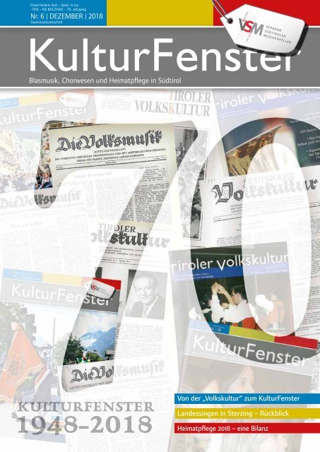 Kulturfenster Nr. 06|2018 - Dezember 2018