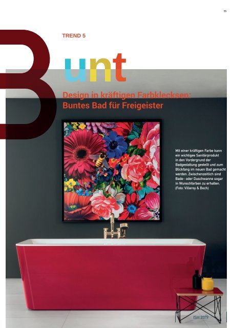 Colour Selection - Trendbuch Pop up my Bathroom | Ausgabe 01/ 2019 ISH2019