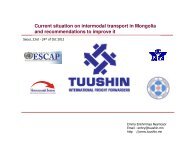 Current situation on intermodal transport in Mongolia and ...