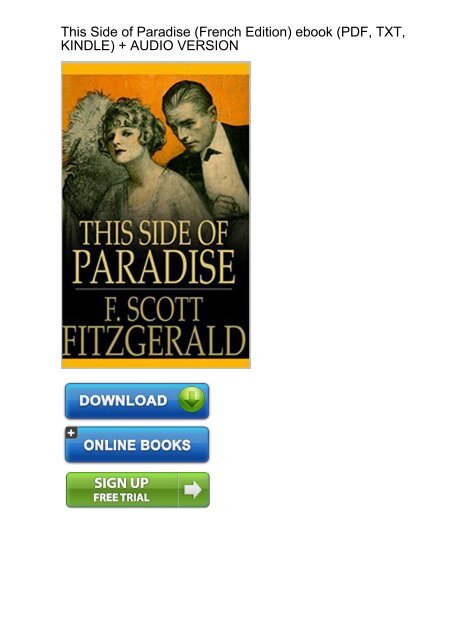 Bargain This Paradise French Scott Fitzgerald Ebook Ebook Pdf Download