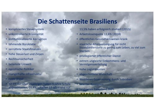 Das verkannte Brasilien - März 2019