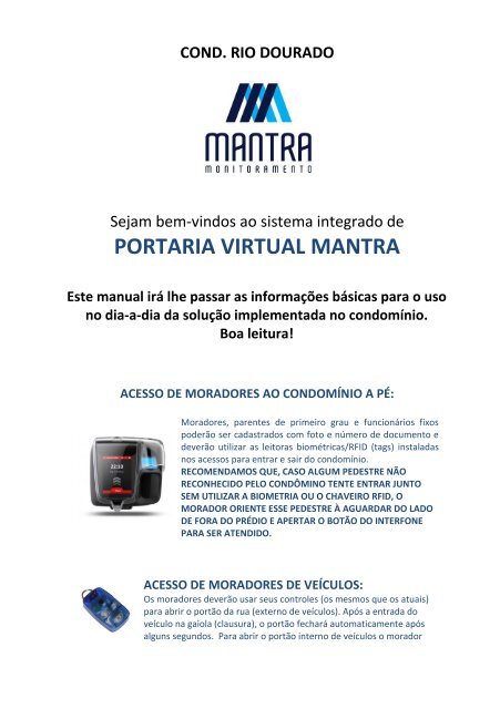 Cond Rio Dourado - Manual de Portaria Virtual Mantra 1 (1)