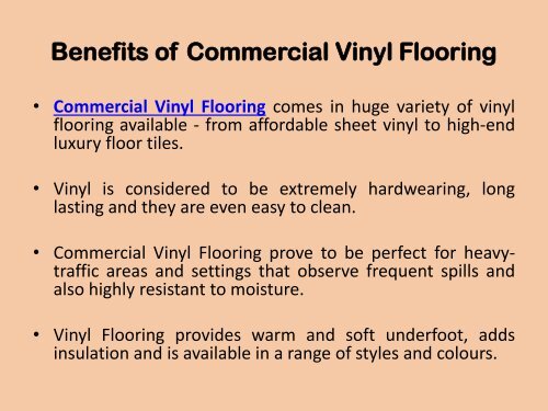 Benefits of Choosing Commercial Vinyl Flooring in Melbourne