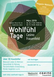Programmheft Wohlfühl-Tage Erlebnis-Messe in Frauenfeld 2019