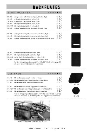 011 parts - backplates-control plates