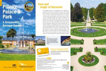 Informationsflyer Pillnitz Palace & Garden/Großsedlitz Baroque Garden