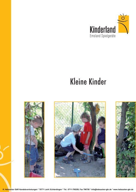 Kleine Kinder "Kindergarten, Kita, ..." - R. Hebsacker GbR * Stadt