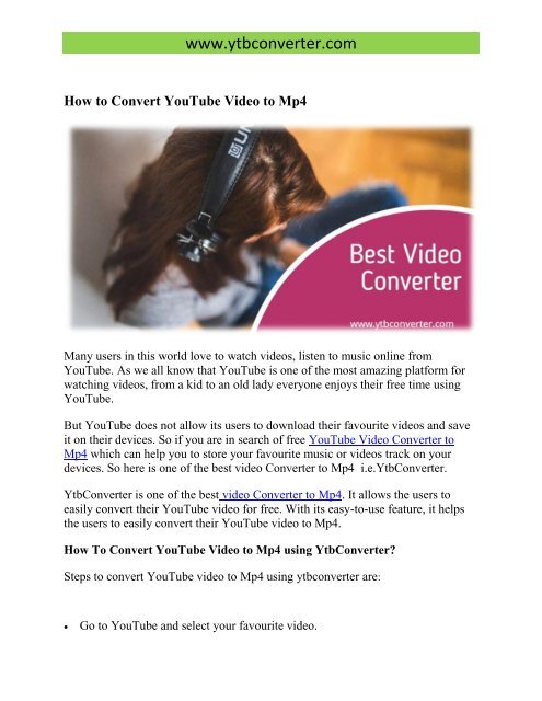 how to convert youtube video to mp4