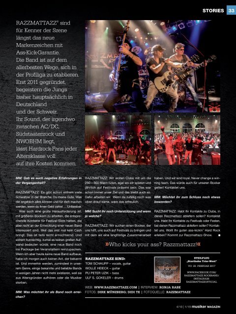 Musiker Magazin 4/2018 | 1/2019