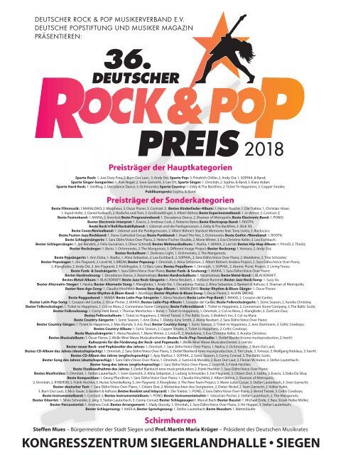 Musiker Magazin 4/2018 | 1/2019