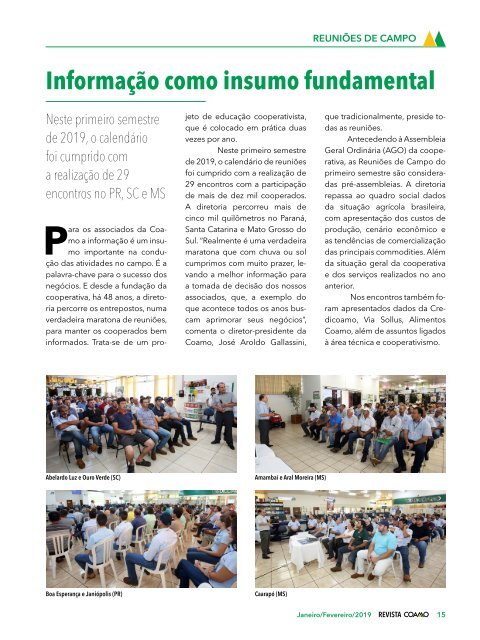 Revista Coamo - Janeiro/Fevereiro de 2019