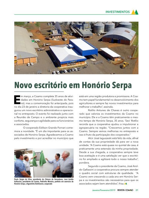 Revista Coamo - Janeiro/Fevereiro de 2019