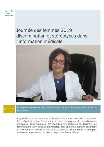 Journée de la femme : les stéréotypes ont “la vie dure” dans l'information médicale !