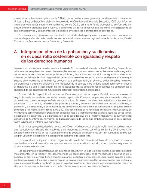 Primer informe regional sobre la implementación del Consenso de Montevideo sobre Población y Desarrollo