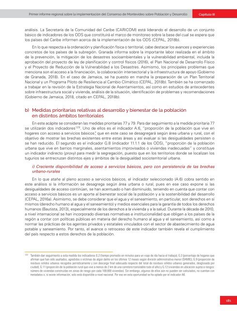 Primer informe regional sobre la implementación del Consenso de Montevideo sobre Población y Desarrollo