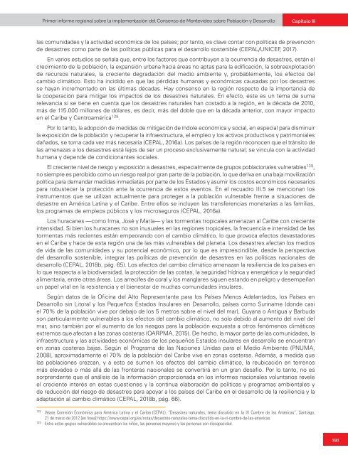 Primer informe regional sobre la implementación del Consenso de Montevideo sobre Población y Desarrollo