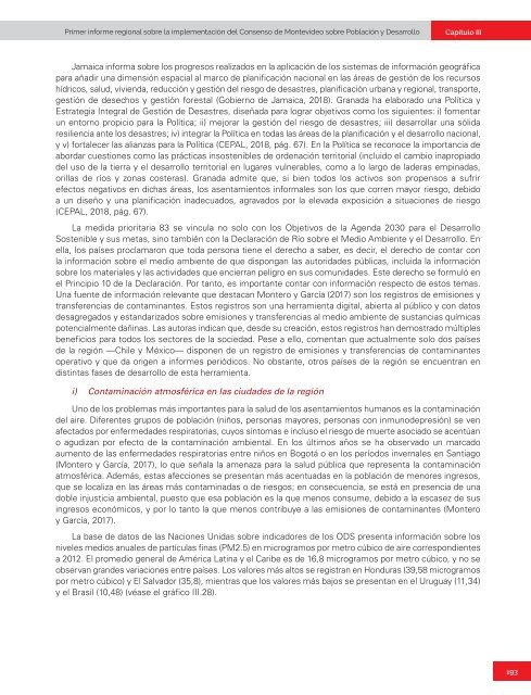 Primer informe regional sobre la implementación del Consenso de Montevideo sobre Población y Desarrollo