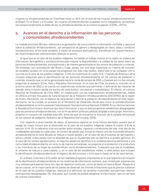 Primer informe regional sobre la implementación del Consenso de Montevideo sobre Población y Desarrollo