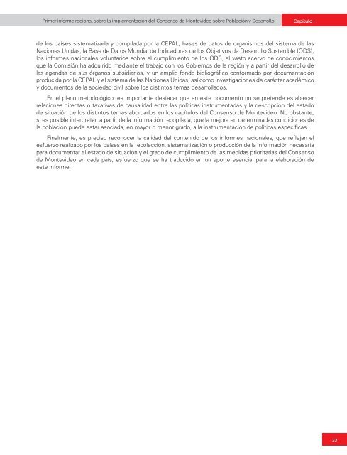 Primer informe regional sobre la implementación del Consenso de Montevideo sobre Población y Desarrollo