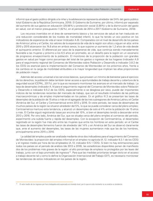 Primer informe regional sobre la implementación del Consenso de Montevideo sobre Población y Desarrollo