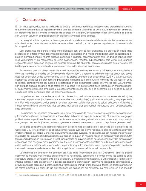 Primer informe regional sobre la implementación del Consenso de Montevideo sobre Población y Desarrollo