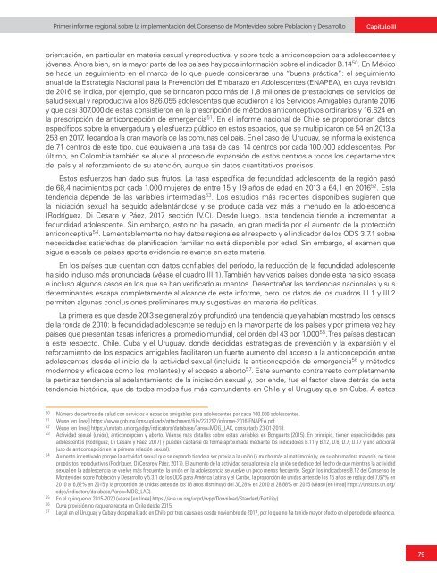 Primer informe regional sobre la implementación del Consenso de Montevideo sobre Población y Desarrollo