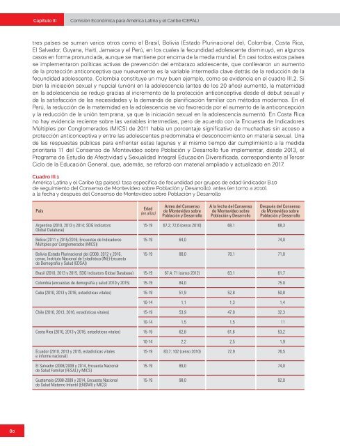 Primer informe regional sobre la implementación del Consenso de Montevideo sobre Población y Desarrollo