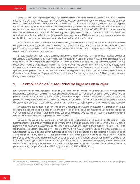 Primer informe regional sobre la implementación del Consenso de Montevideo sobre Población y Desarrollo