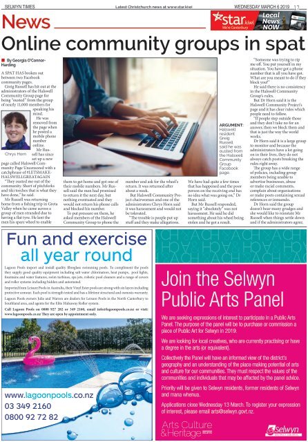 Selwyn Times: March 06, 2019