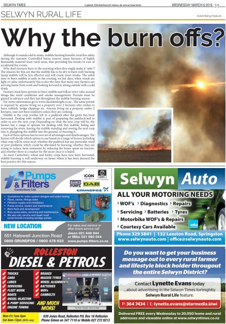 Selwyn Times: March 06, 2019