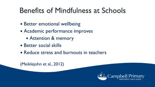 Partnership with Parents - Mindfulness