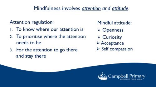 Partnership with Parents - Mindfulness