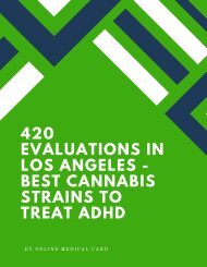 420 Evaluations in Los Angeles Best Cannabis Strains to Treat ADHD