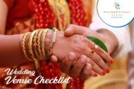 Wedding Venue Checklist - The Raviz Ashtamudi