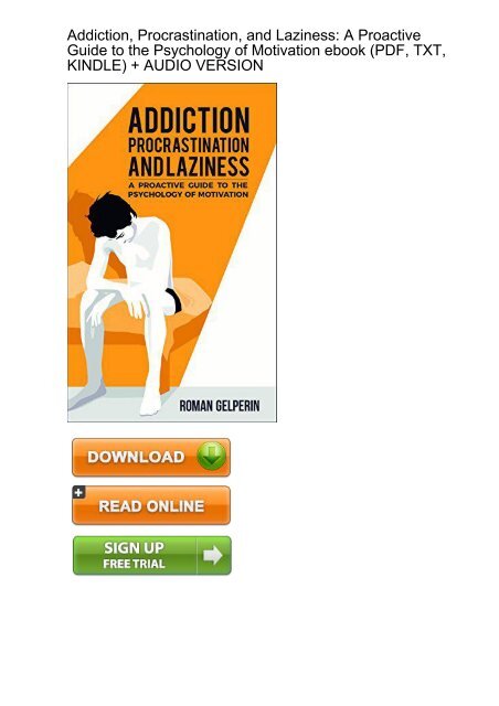 addiction procrastination and laziness pdf download