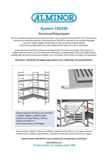Alminor 150_250 PP_Aluminium -Swe