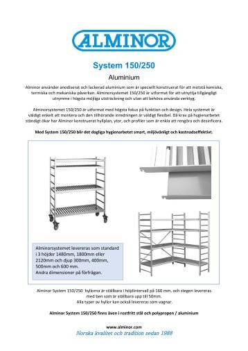 Alminor 150_250 Aluminium-Swe
