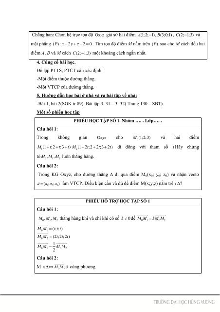 PHÁT TRIỂN NĂNG LỰC GIAO TIẾP TOÁN HỌC CHO HỌC SINH TRONG DẠY HỌC HÌNH HỌC LỚP 12