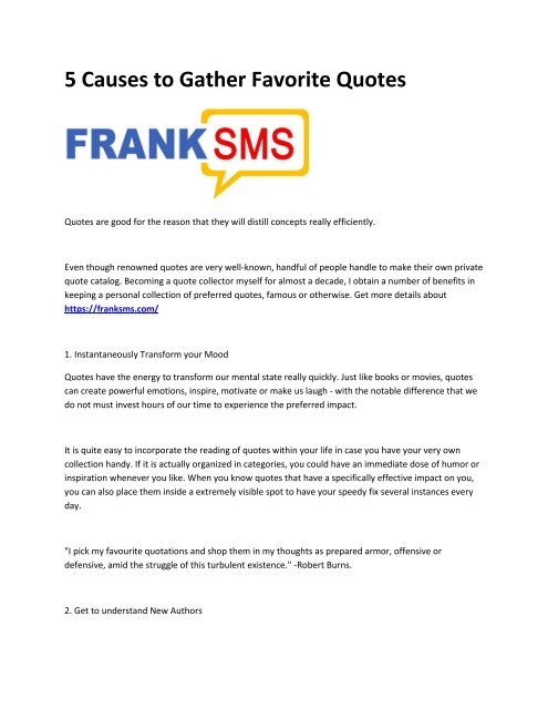 6 FrankSMS - Frank SMS, Statuses, Quotes Collections
