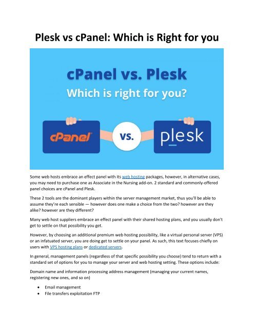 plesk cpanel