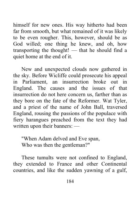 Wicliffe and His Times - James Aitken Wylie