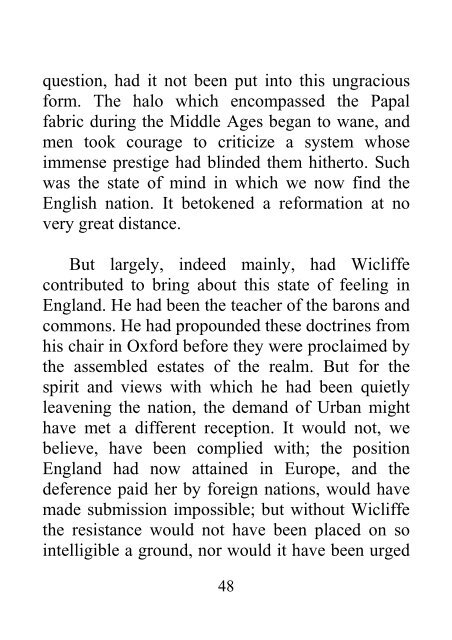 Wicliffe and His Times - James Aitken Wylie